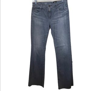 AG Adriano Goldschmied The Angel Faded Black/Grey Bootcut Classic Jeans Size 28.